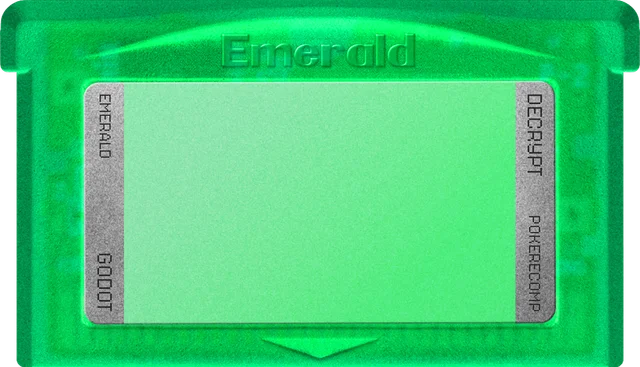 Pokémon Emerald Game Boy Advance cartridge — planned support