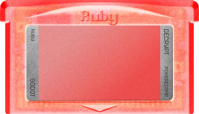 Pokémon Ruby Game Boy Advance cartridge — planned support